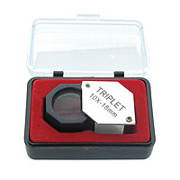 imagem de LUPA DE BOLSO CROMADA 18MM - 10X
